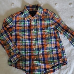 Boys Plaid Button Up